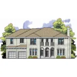 Early American House Plan Front of Home - Malta Bend Luxury Italian Home 116D-0013 - Shop House Plans and More