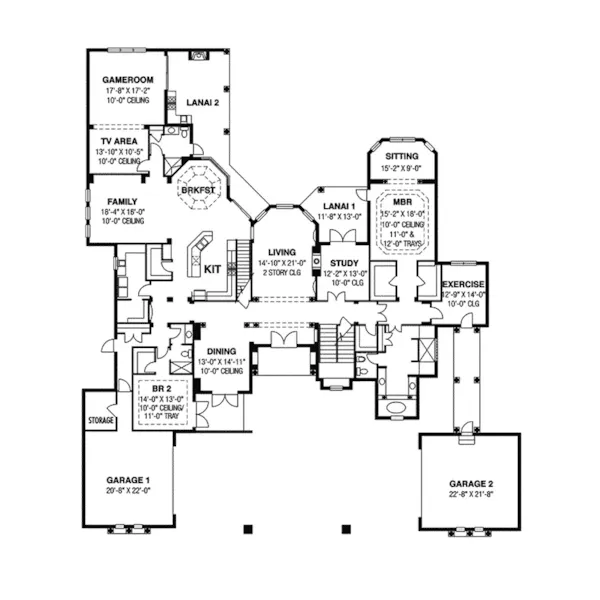 Mediterranean House Plan First Floor - Dielmann Mediterranean Home 116D-0020 - Search House Plans and More