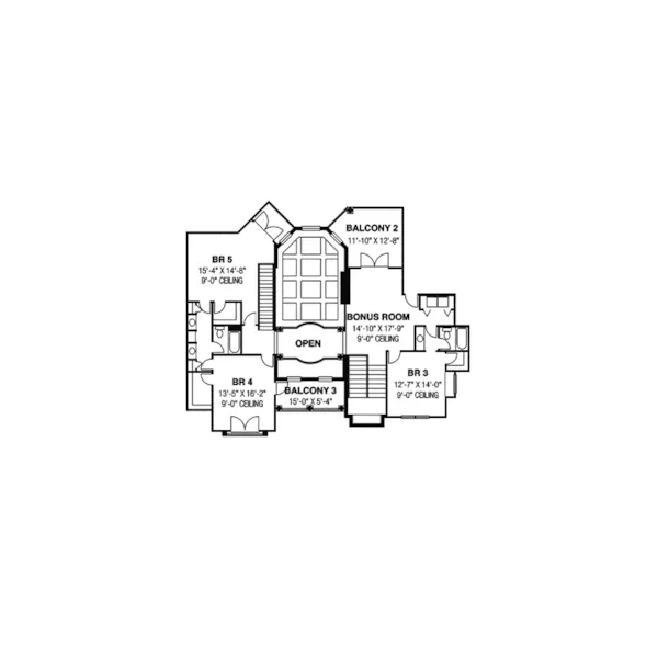 Mediterranean House Plan Second Floor - Dielmann Mediterranean Home 116D-0020 - Search House Plans and More