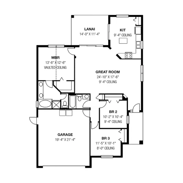 Traditional House Plan First Floor - Wethersfield Ranch Home 116D-0021 - Shop House Plans and More