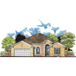 Craftsman House Plan Front of Home - Fainberg Stucco Style Home 116D-0024 - Search House Plans and More