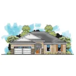 Ranch House Plan Front of House 116D-0032