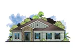 Florida House Plan Front of Home - Martens Craftsman Home 116D-0033 - Shop House Plans and More