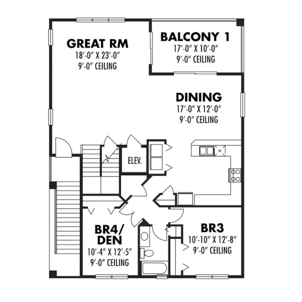 Beach & Coastal House Plan First Floor - Monita Mediterranean Home 116D-0036 - Shop House Plans and More