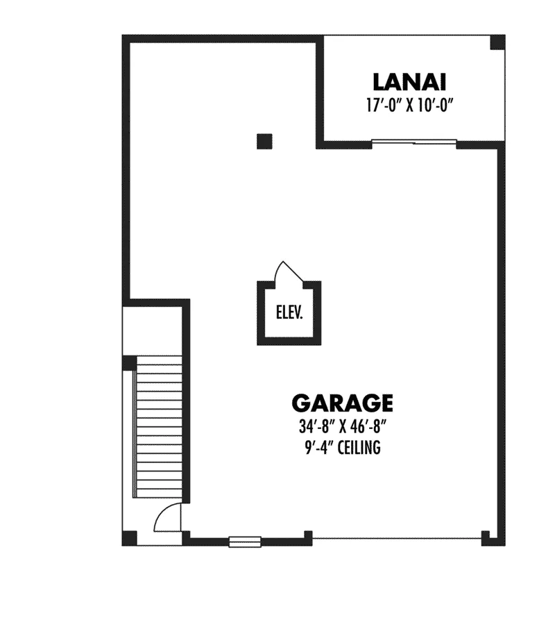 Florida House Plan Lower Level Floor - Monita Mediterranean Home 116D-0036 - Shop House Plans and More