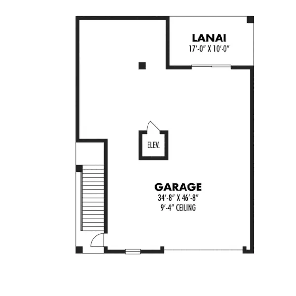 Beach & Coastal House Plan Lower Level Floor - Monita Mediterranean Home 116D-0036 - Shop House Plans and More