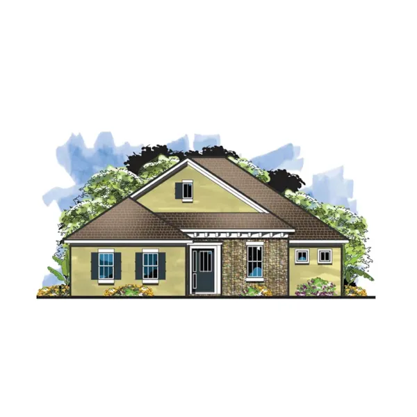 Bungalow House Plan Front of Home - Osprey Sunbelt Ranch Home 116D-0039 - Shop House Plans and More