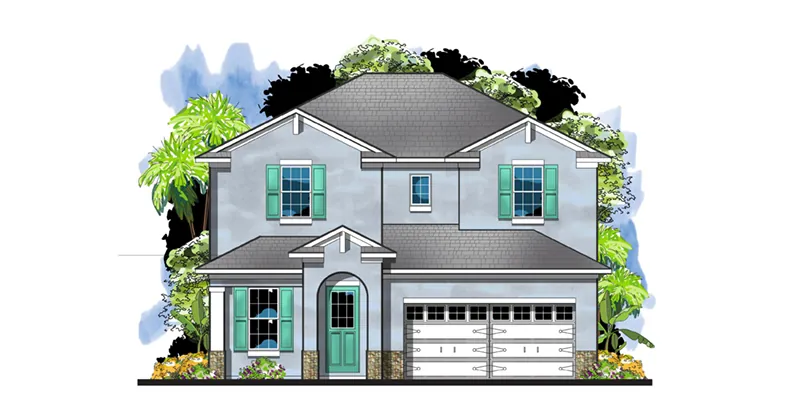 Craftsman House Plan Front of Home - Pamida Coastal Sunbelt Home 116D-0041 - Shop House Plans and More