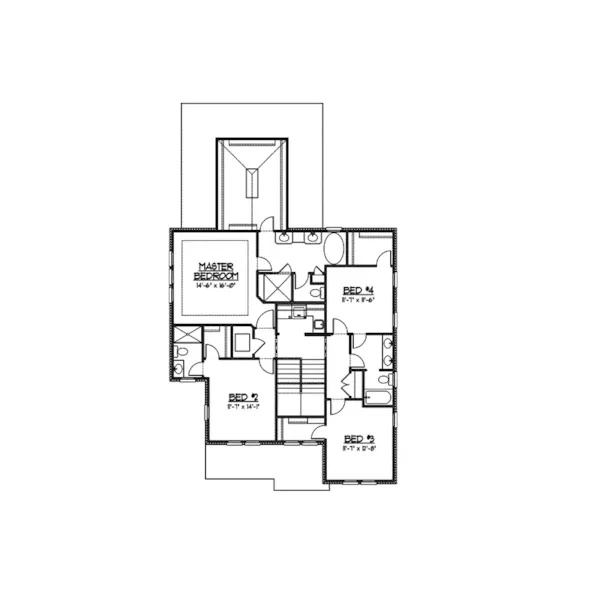 Italian House Plan Second Floor - Helmsdale Neoclassical Home 119D-0003 - Search House Plans and More