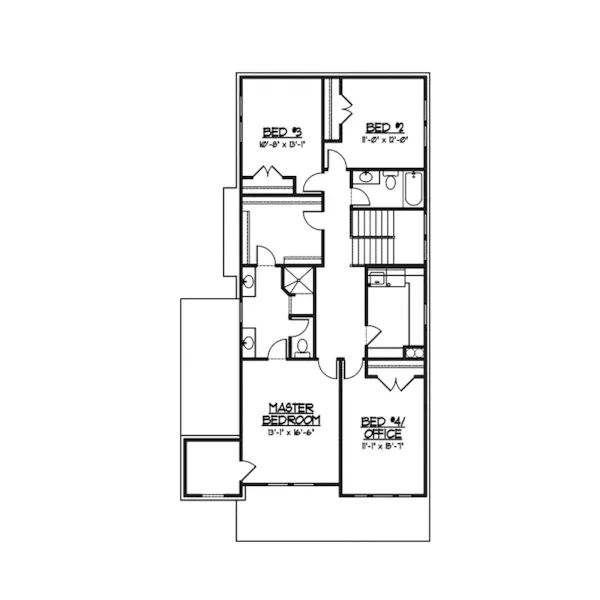 Contemporary House Plan Second Floor - Hafton Craftsman Home 119D-0010 - Search House Plans and More