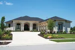 Mediterranean House Plan Front of Home - Nola Bay Florida Style Home 119D-0011 - Shop House Plans and More