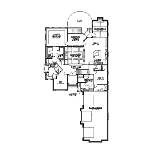 Neoclassical House Plan First Floor - Vanderville European Home 119D-0013 - Shop House Plans and More