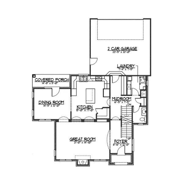 European House Plan First Floor - Leavenworth Cove English Home 119D-0014 - Shop House Plans and More