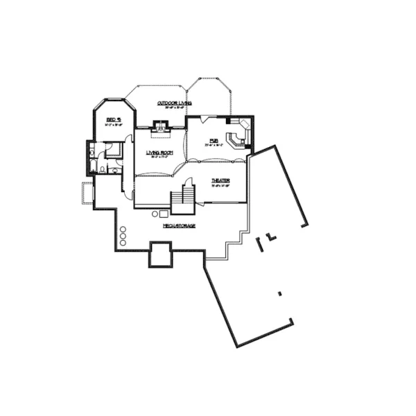 Luxury House Plan Lower Level Floor - Theriot Manor European Home 119S-0002 - Shop House Plans and More