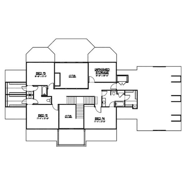 Traditional House Plan Second Floor - Shelbyville Manor European Home 119S-0004 - Shop House Plans and More