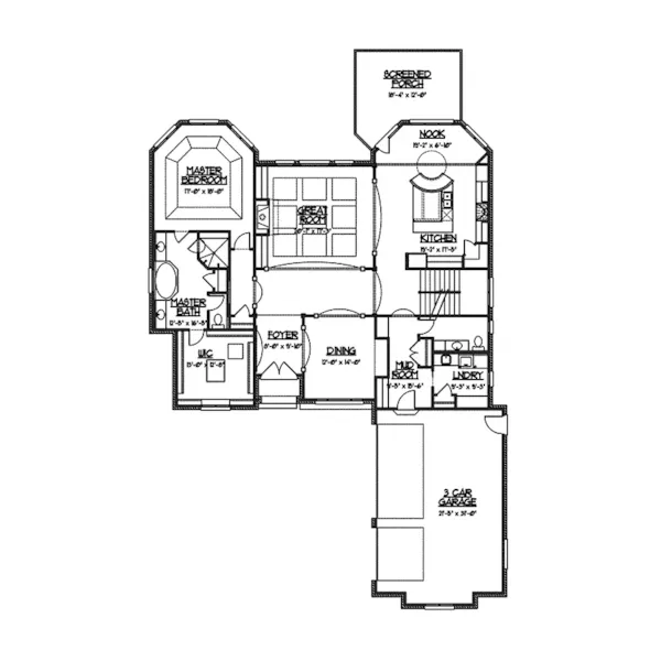 English Cottage House Plan First Floor - Carmarthen Luxury Tudor Home 119S-0005 - Search House Plans and More