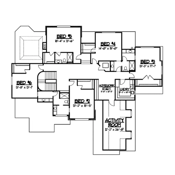 Country French House Plan Second Floor - Lydell Manor Luxury Home 119S-0008 - Shop House Plans and More