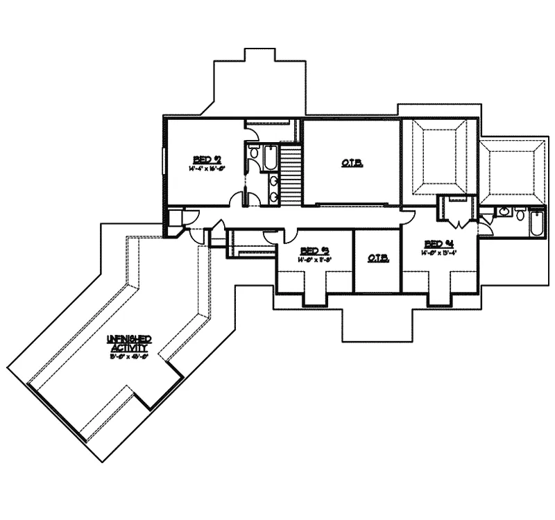 Shingle House Plan Second Floor - Zoe Rustic Cottage Home 119S-0009 - Shop House Plans and More