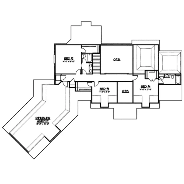 Shingle House Plan Second Floor - Zoe Rustic Cottage Home 119S-0009 - Shop House Plans and More