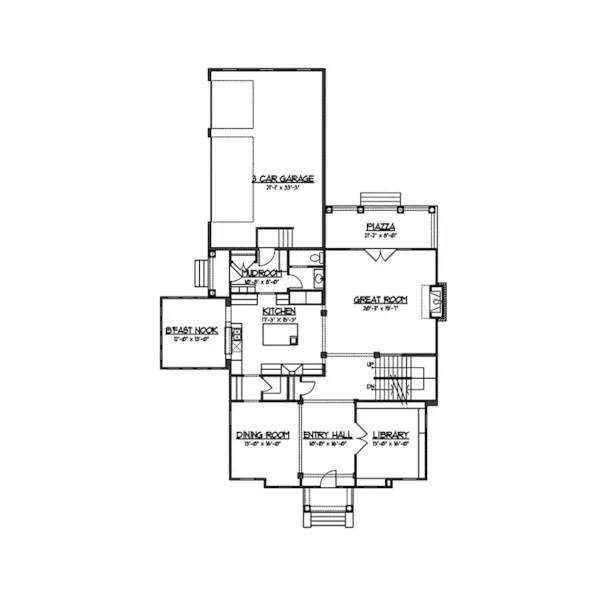 Georgian House Plan First Floor - Danica Greek Revival Home 119S-0010 - Search House Plans and More