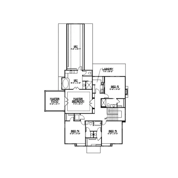 Georgian House Plan Second Floor - Danica Greek Revival Home 119S-0010 - Search House Plans and More