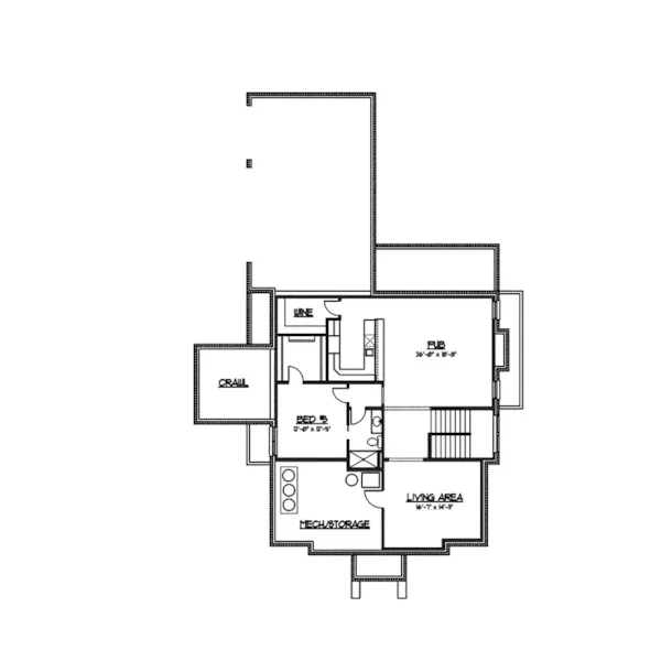 Georgian House Plan Lower Level Floor - Danica Greek Revival Home 119S-0010 - Search House Plans and More