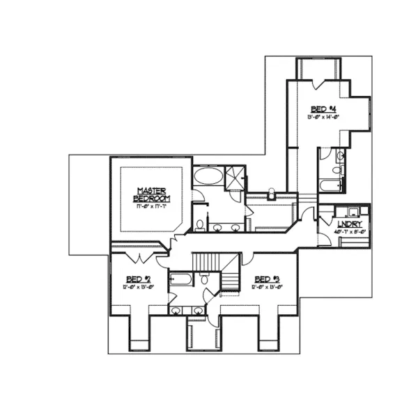 Traditional House Plan Second Floor - Fieldstone Traditional Home 119S-0011 - Search House Plans and More