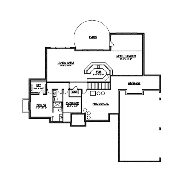 Luxury House Plan Lower Level Floor - Arblay Hill Luxury Home 119S-0012 - Search House Plans and More