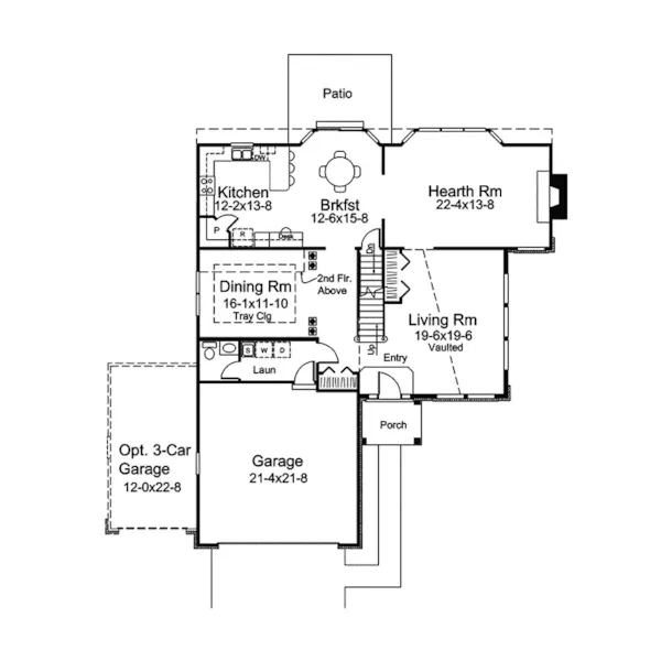 Colonial House Plan First Floor - Olivia Neoclassical Home 121D-0001 - Shop House Plans and More