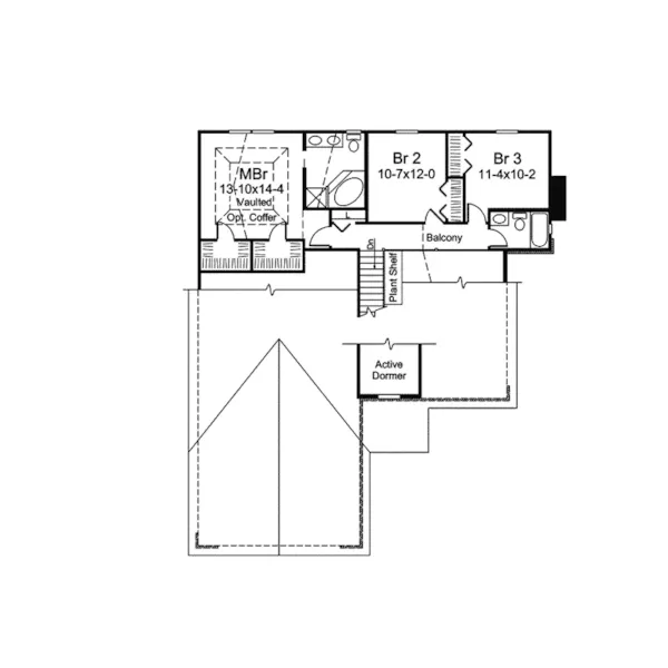 Colonial House Plan Second Floor - Olivia Neoclassical Home 121D-0001 - Shop House Plans and More