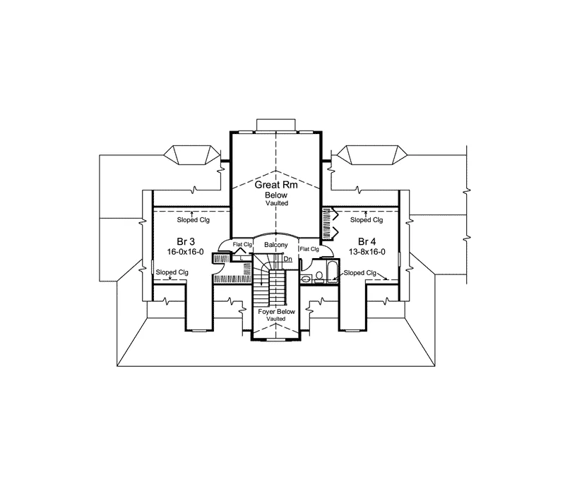 Colonial House Plan Second Floor - Samantha Country Home 121D-0004 - Shop House Plans and More