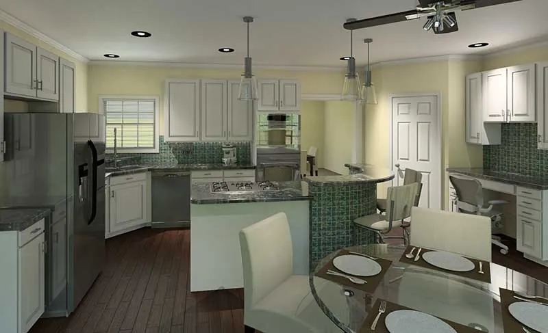 Colonial House Plan Kitchen Photo 02 - Samantha Country Home 121D-0004 - Shop House Plans and More