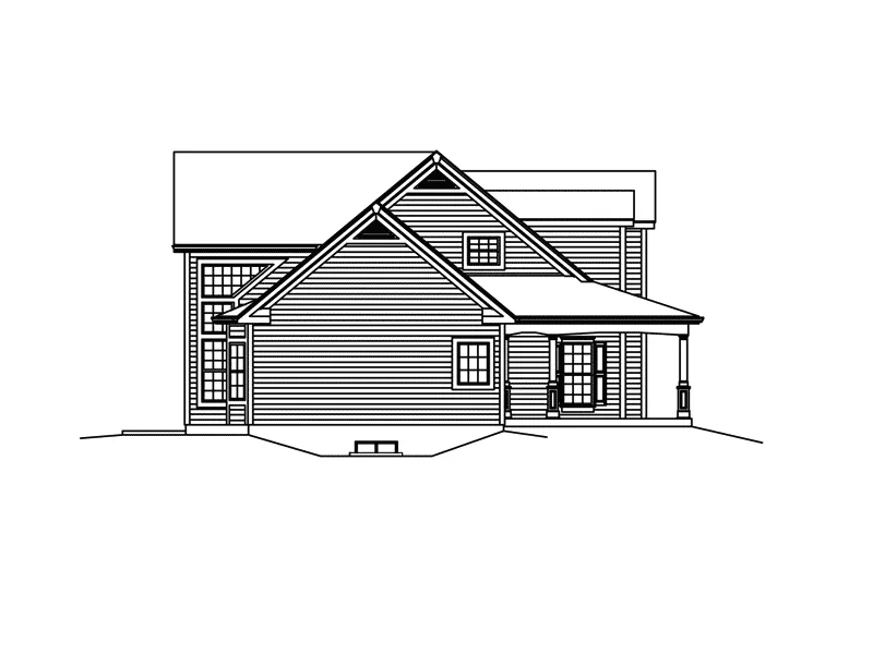 Colonial House Plan Left Elevation - Samantha Country Home 121D-0004 - Shop House Plans and More