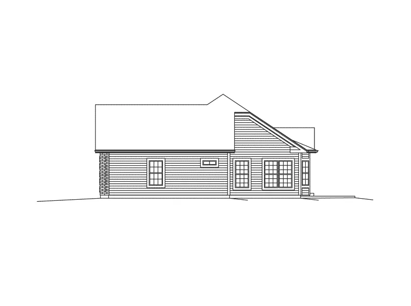 Country House Plan Right Elevation - Jillian Ranch Home 121D-0005 - Search House Plans and More
