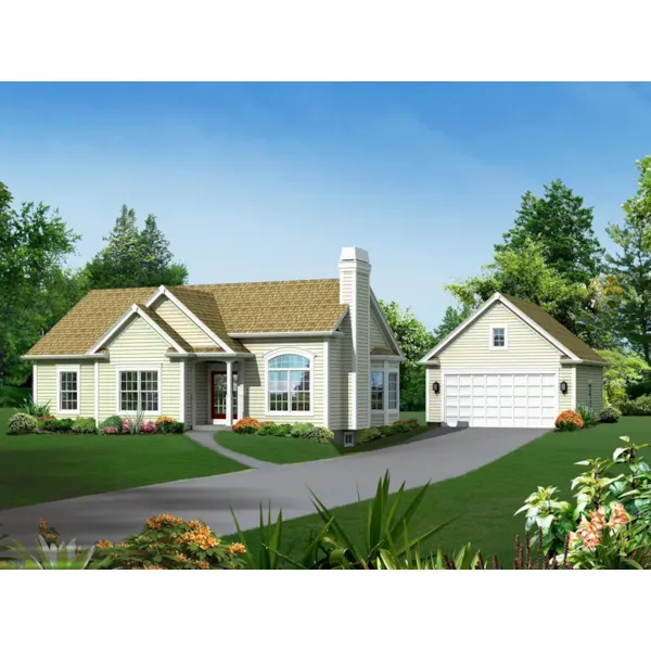 Ranch House Plan Front of Home - Chloe Ranch Home 121D-0007 - Search House Plans and More