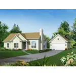 Ranch House Plan Front of Home - Chloe Ranch Home 121D-0007 - Search House Plans and More