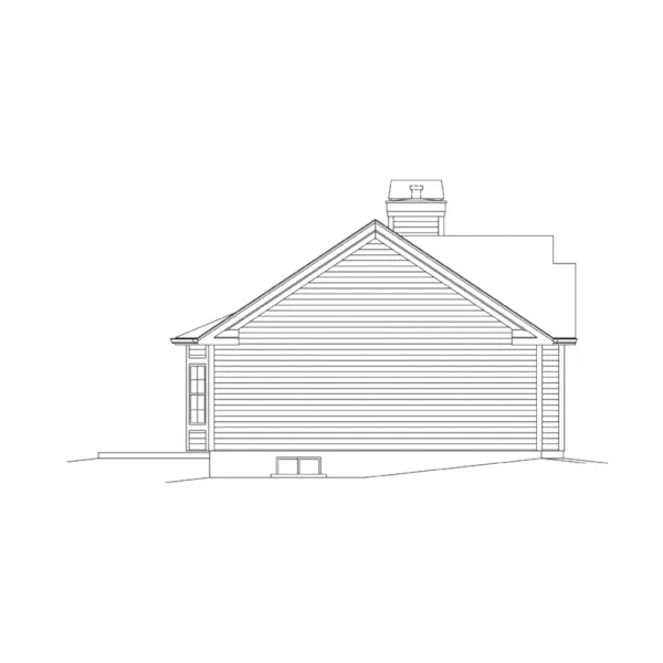 Ranch House Plan Left Elevation - Chloe Ranch Home 121D-0007 - Search House Plans and More