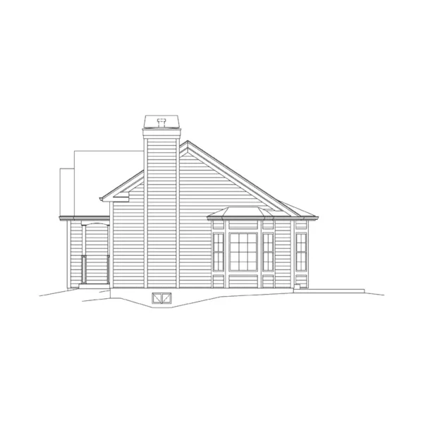 Ranch House Plan Right Elevation - Chloe Ranch Home 121D-0007 - Search House Plans and More