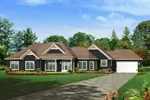 Cape Cod & New England House Plan Front of Home - Sandra Traditional Ranch Home 121D-0008 - Shop House Plans and More