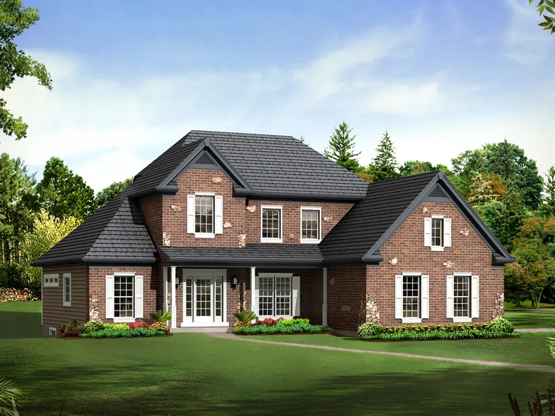 Craftsman House Plan Front of Home - Alyson Traditional Home 121D-0009 - Search House Plans and More