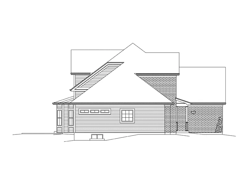 Traditional House Plan Left Elevation - Alyson Traditional Home 121D-0009 - Search House Plans and More