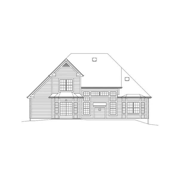 Traditional House Plan Rear Elevation - Alyson Traditional Home 121D-0009 - Search House Plans and More