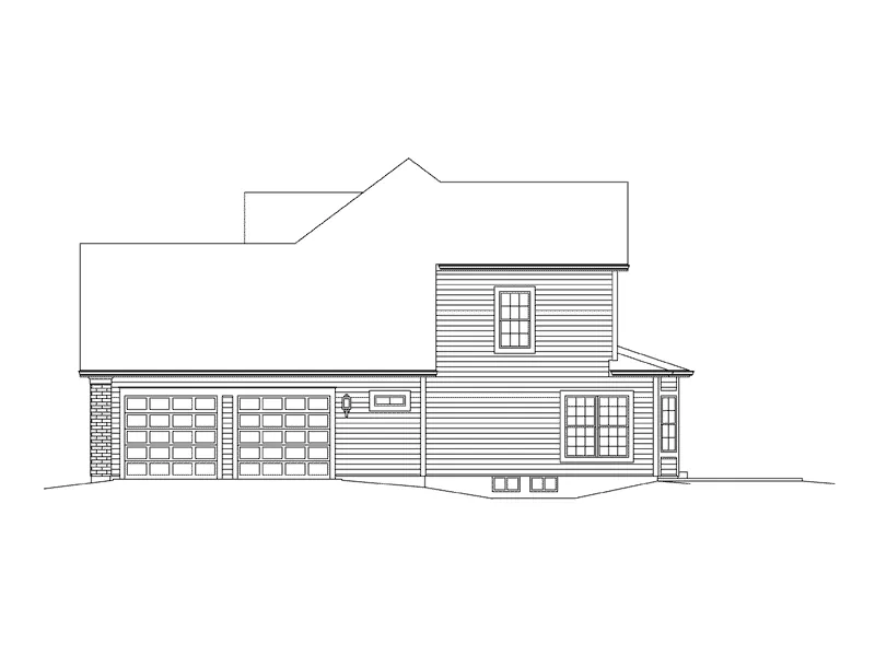 Traditional House Plan Right Elevation - Alyson Traditional Home 121D-0009 - Search House Plans and More