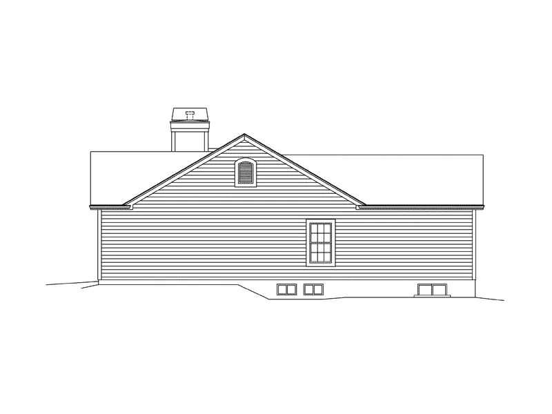 Country House Plan Right Elevation - Cassandra Country Ranch Home 121D-0010 - Search House Plans and More