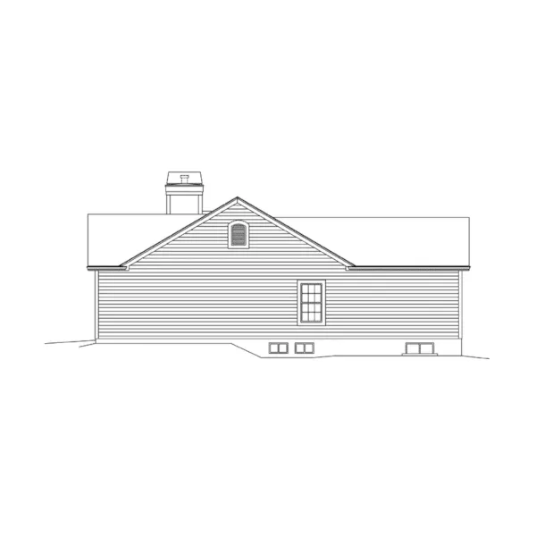 Traditional House Plan Right Elevation - Cassandra Country Ranch Home 121D-0010 - Search House Plans and More