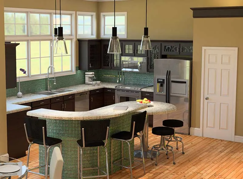 Southern House Plan Kitchen Photo 02 - Abigail Traditional Ranch Home 121D-0011 - Search House Plans and More
