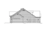 Waterfront House Plan Left Elevation - Abigail Traditional Ranch Home 121D-0011 - Search House Plans and More
