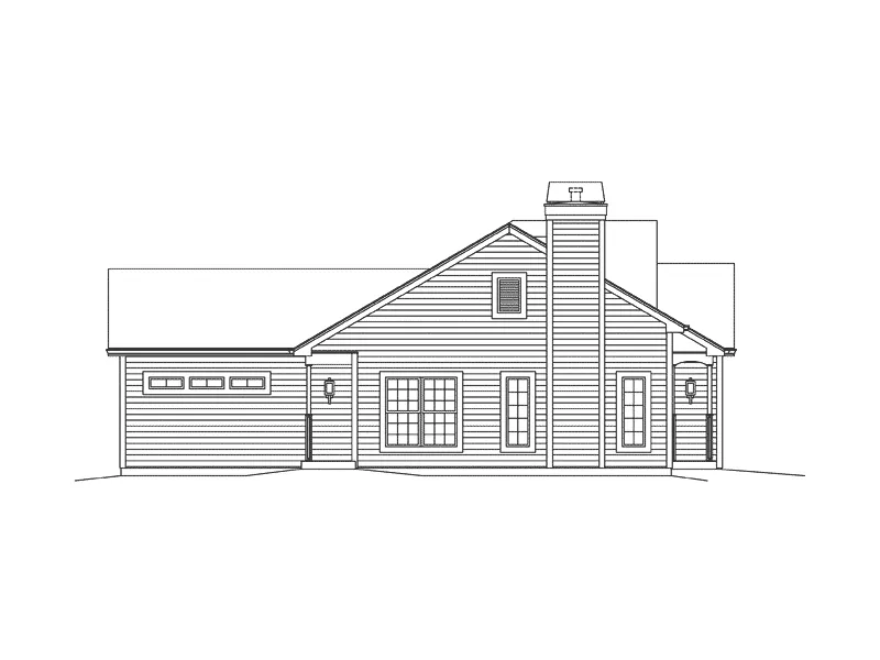 Country House Plan Left Elevation - Angelina Rustic Ranch Home 121D-0012 - Search House Plans and More