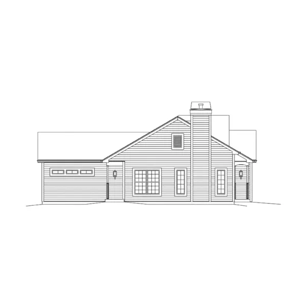 Ranch House Plan Left Elevation - Angelina Rustic Ranch Home 121D-0012 - Search House Plans and More