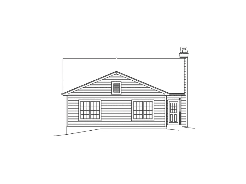 Country House Plan Rear Elevation - Angelina Rustic Ranch Home 121D-0012 - Search House Plans and More